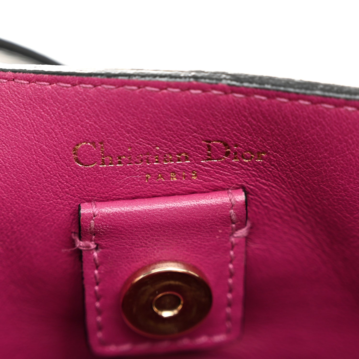 Christian Dior Bullcalf Small Diorissimo Tote Black Rose Indien 6 of 12