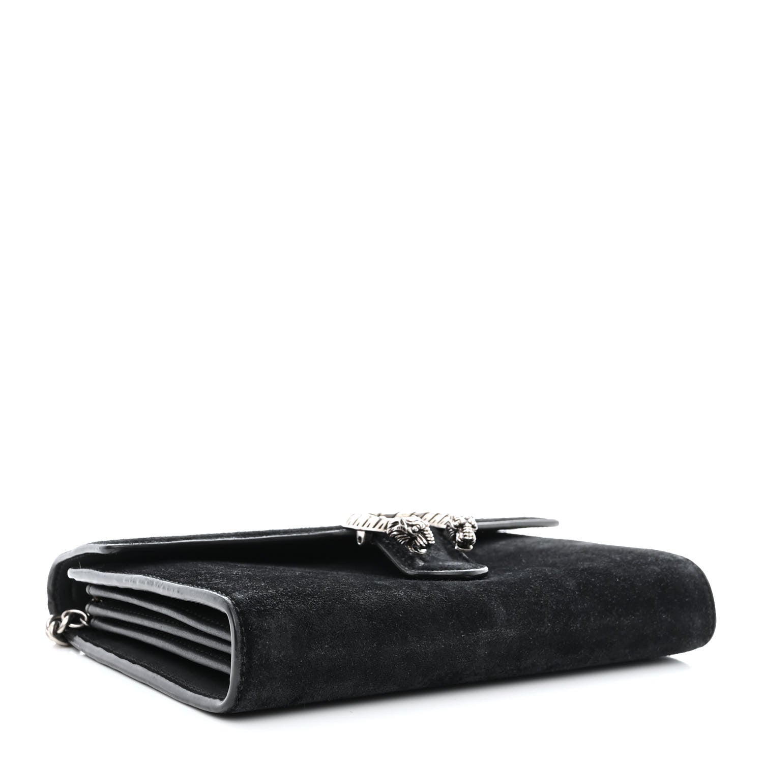 Gucci Suede Mini Dionysus Chain Wallet Black 4 of 11