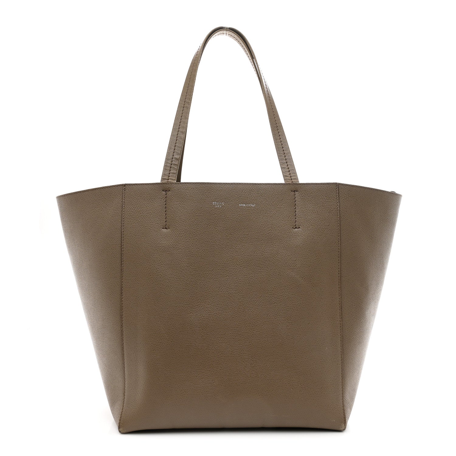 Celine Grained Calfskin Medium Horizontal Cabas Phantom Taupe 1 of 10