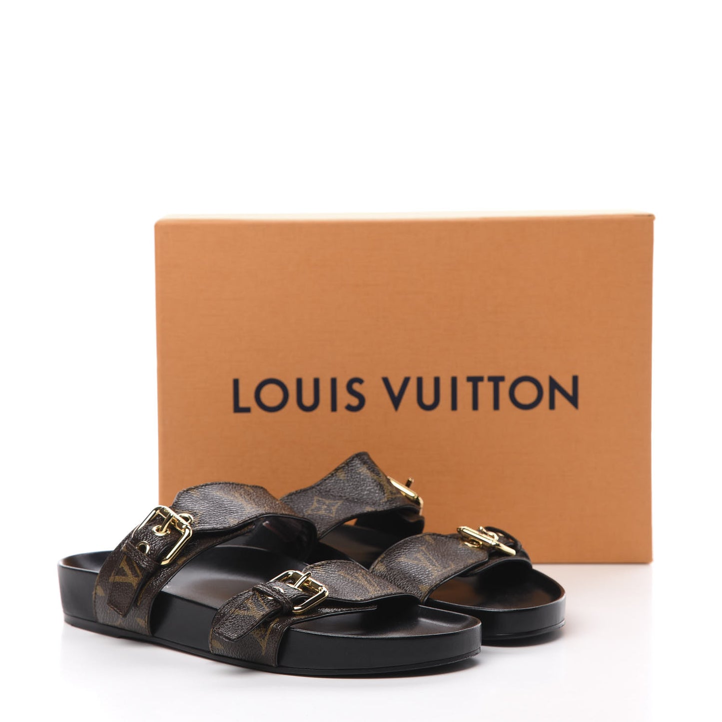 Monogram Bom Dia Mule Sandals 36.5 Black