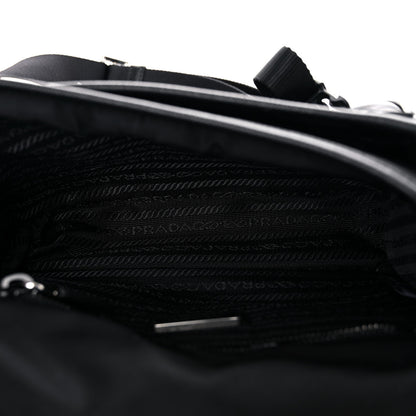 Prada Re-Nylon Saffiano Pocket Double Snap Buckle Shoulder Bag Black 6 of 13