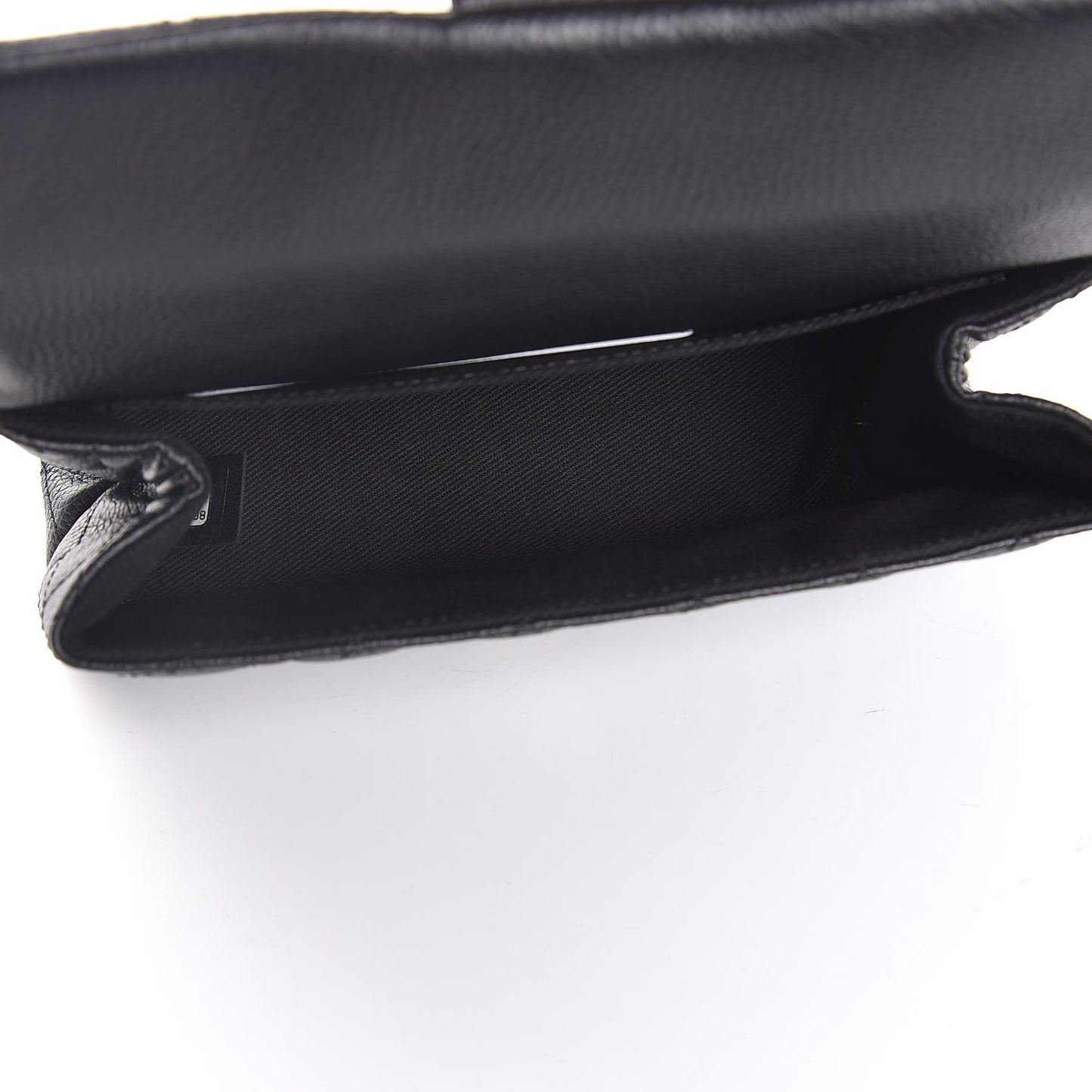 Grained Calfskin Quilted 2.55 Reissue Flap Belt Bag Clutch Black