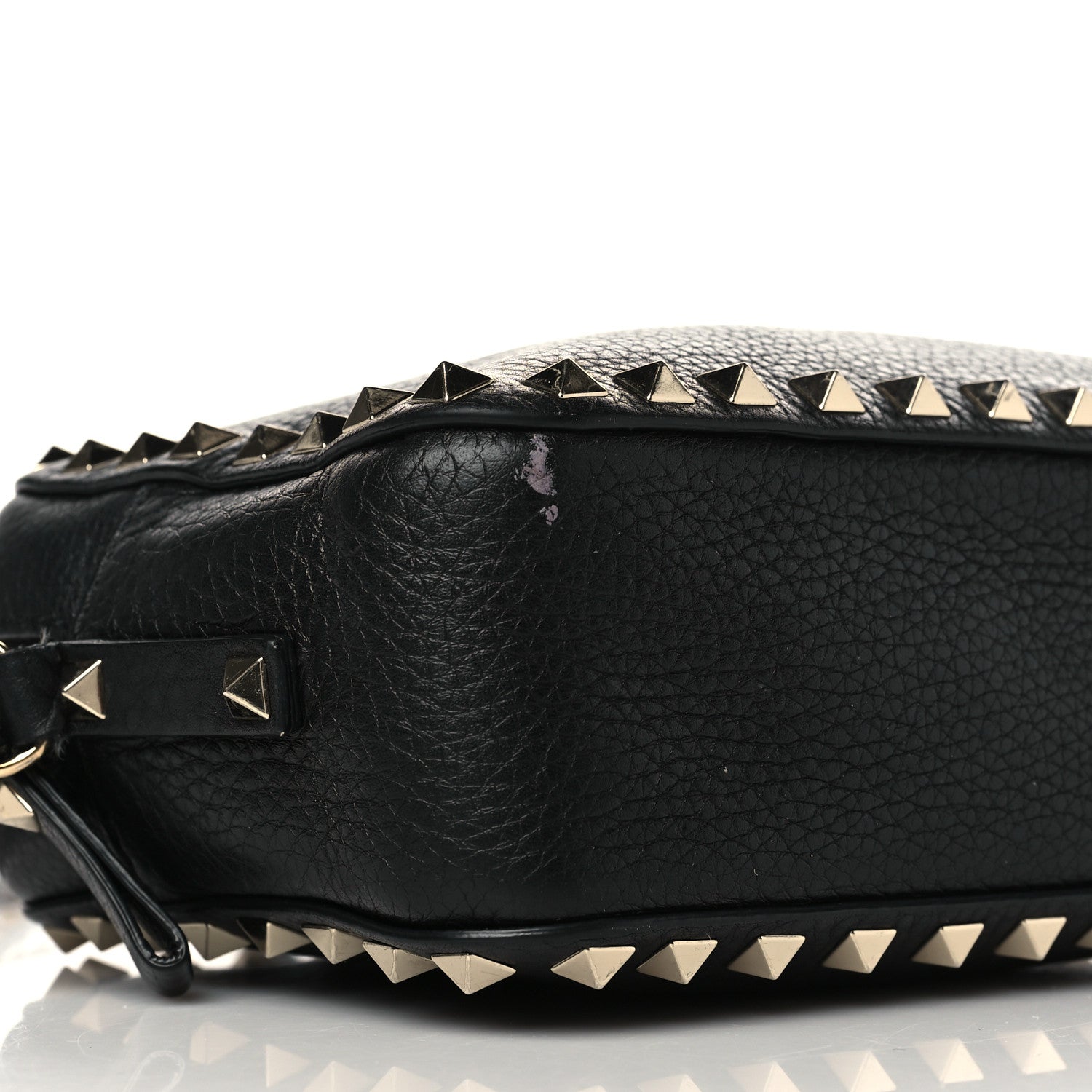 Valentino Garavani Pebbled Calfskin Rockstud Camera Crossbody Bag Black 7 of 9