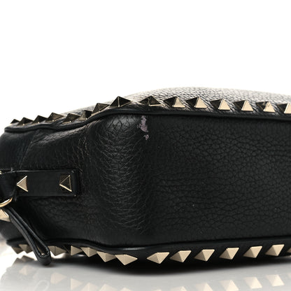 Valentino Garavani Pebbled Calfskin Rockstud Camera Crossbody Bag Black 7 of 9