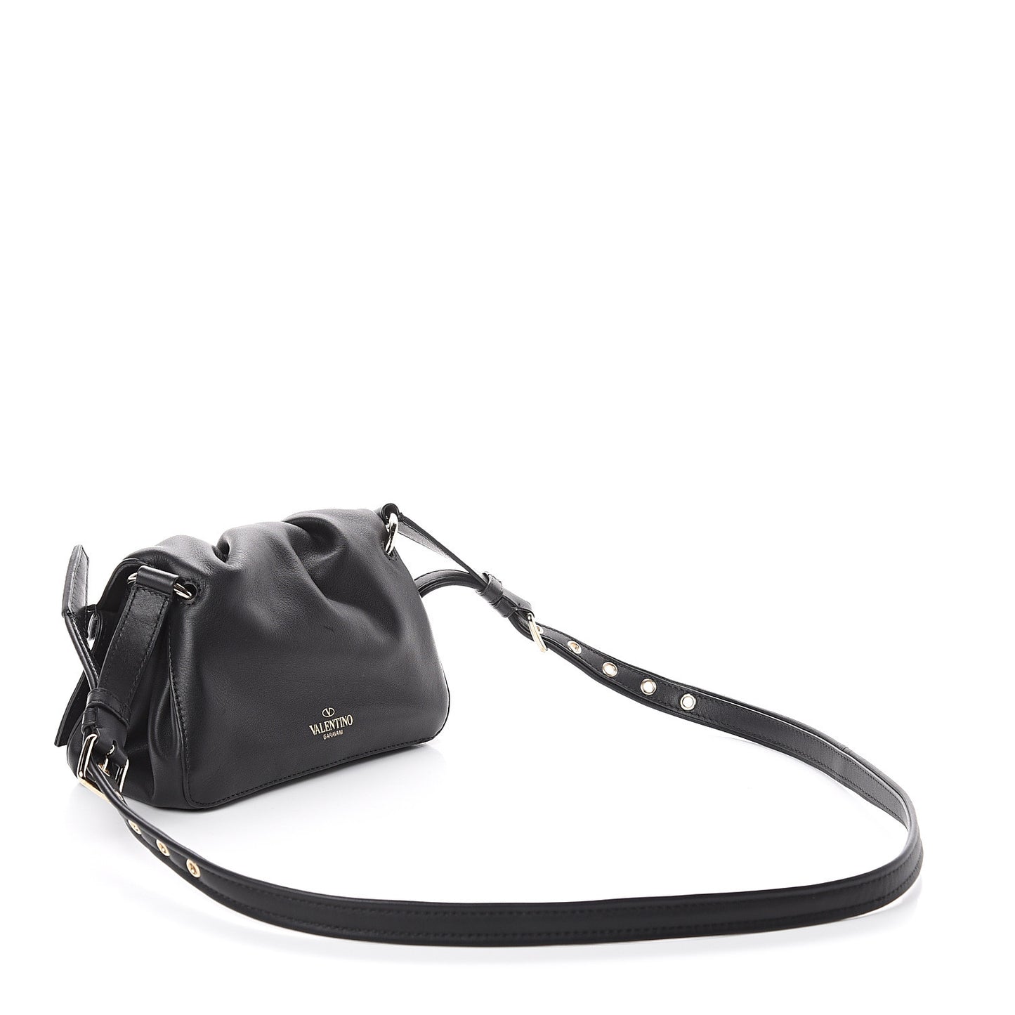 Smooth Calfskin Mini Bloomy Crossbody Bag Black