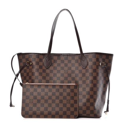 Louis Vuitton Damier Ebene Neo Neverfull MM Rose Ballerine 1 of 7