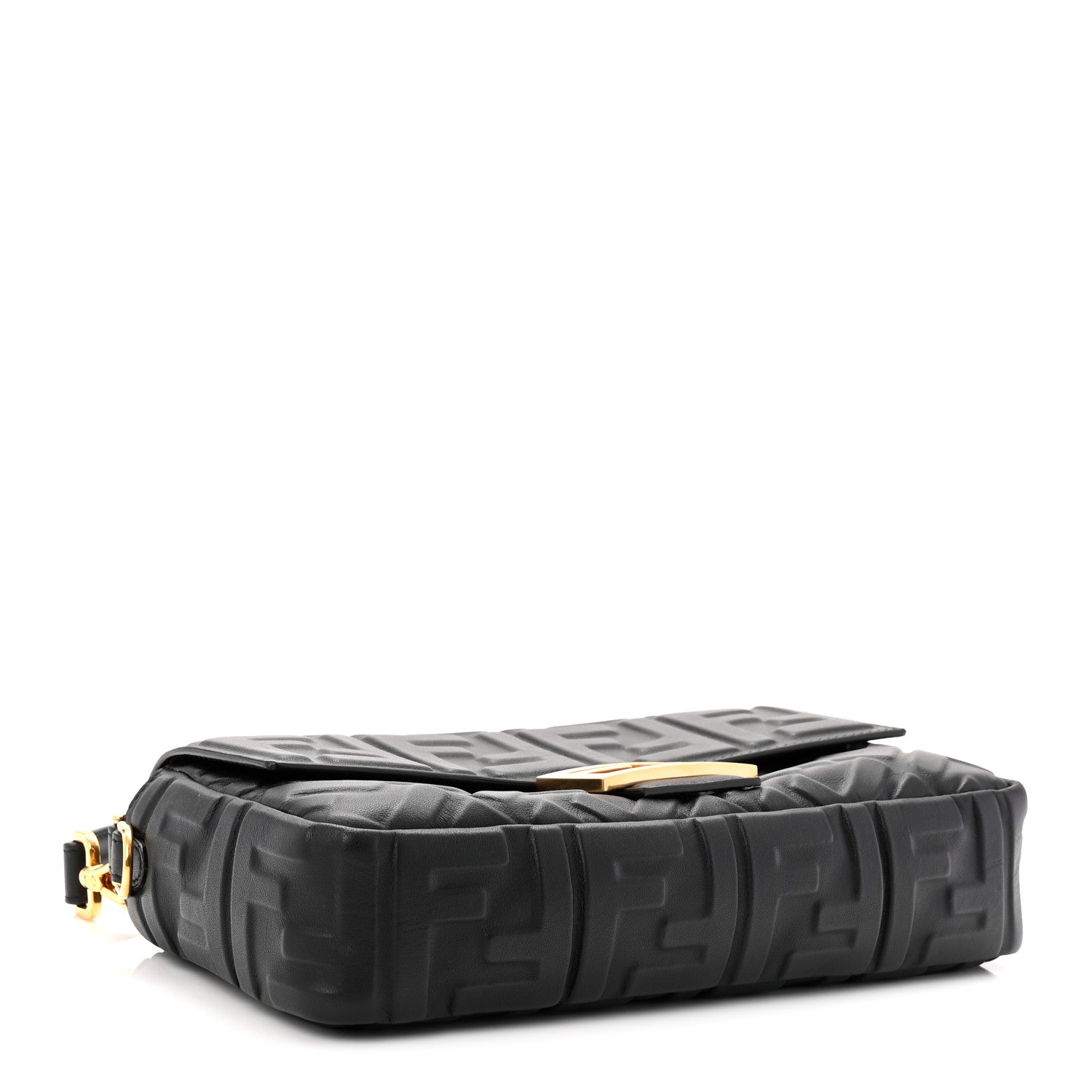 Fendi Nappa FF 1974 Embossed Baguette Black 4 of 11