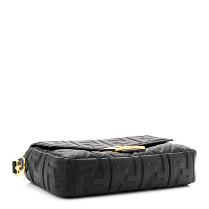 Fendi Nappa FF 1974 Embossed Baguette Black 4 of 11