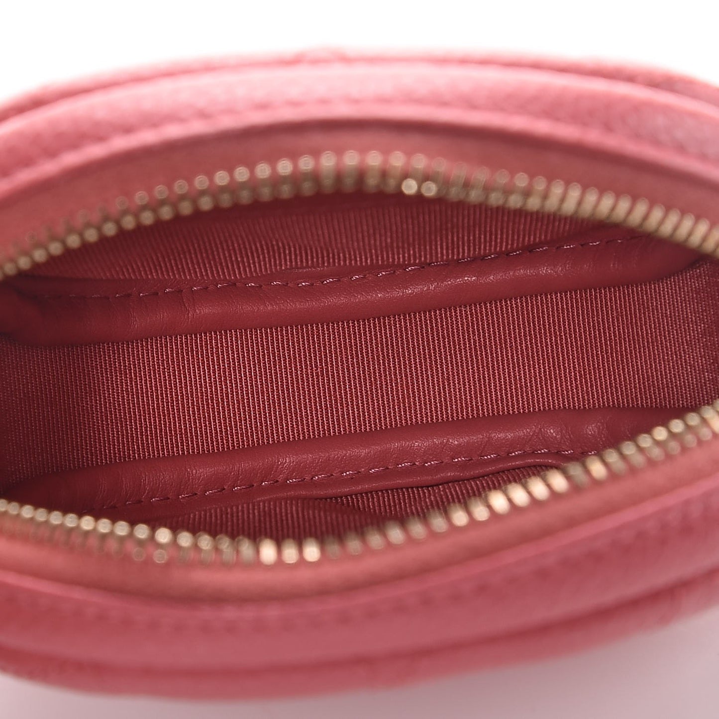 Caviar Quilted Zip Around Classic Coin Purse Pink