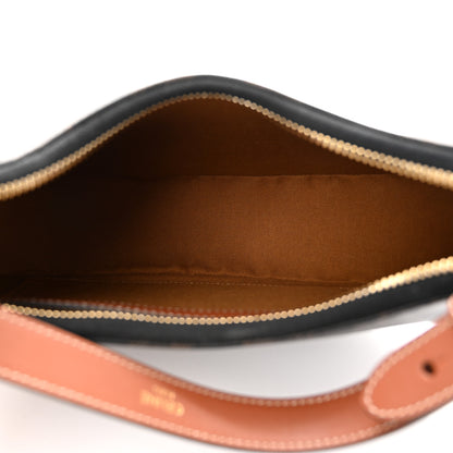 Celine Triomphe Canvas Calfskin Ava Shoulder Bag Tan 5 of 11