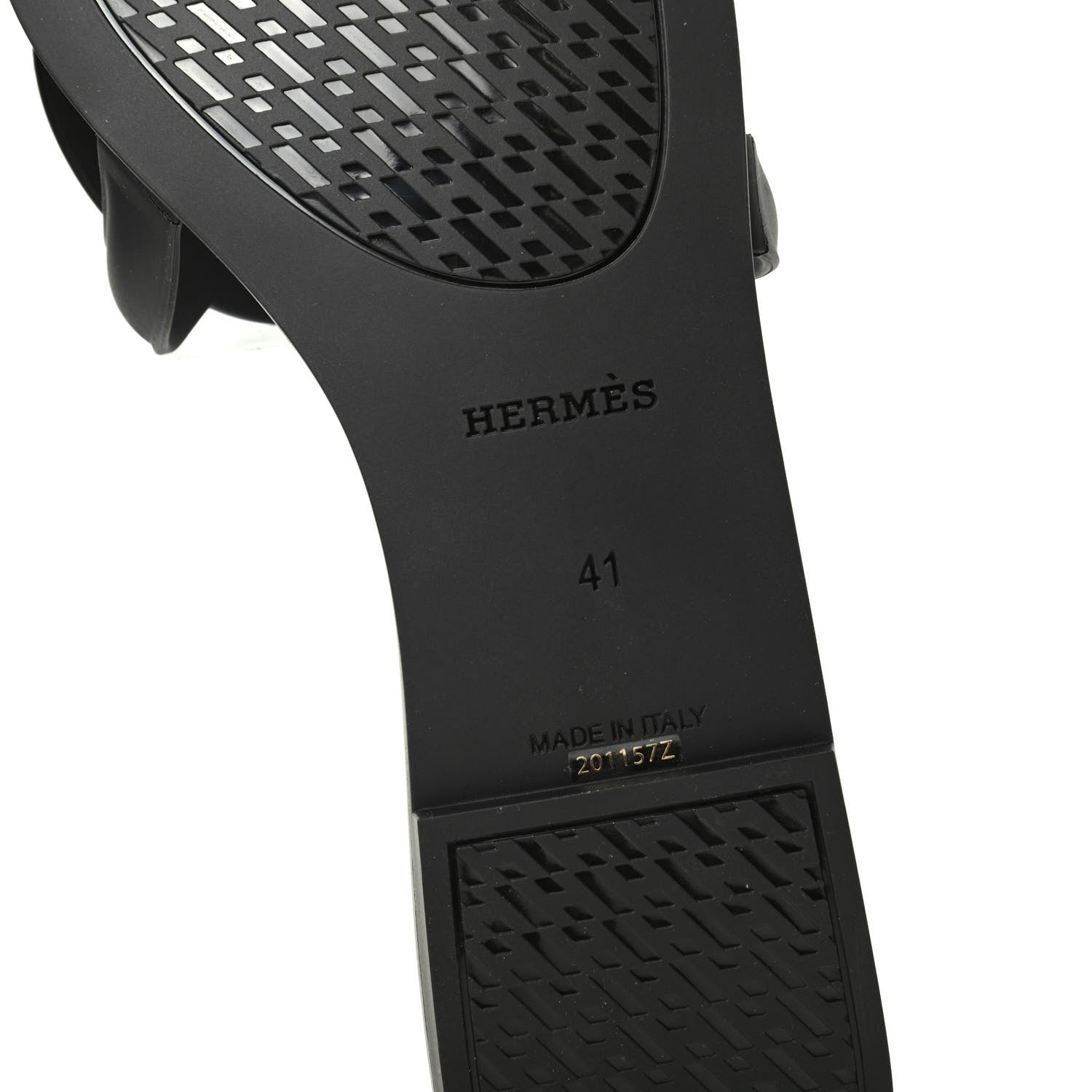 Hermes Rubber Aloha Sandals 41 Black 9 of 10