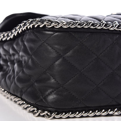 Chanel Washed Lambskin Quilted Maxi Chain Around Flap Black 8 of 10