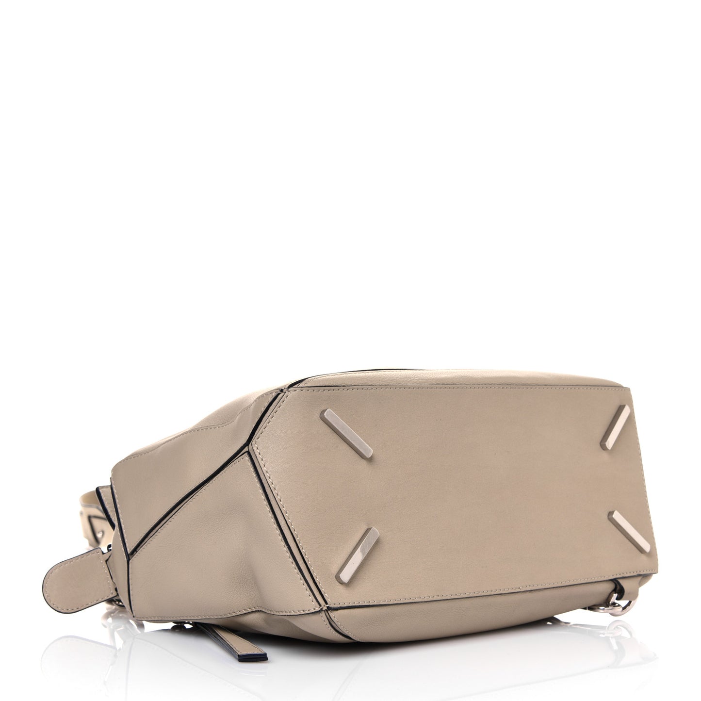 Calfskin Medium Puzzle Bag Light Oat