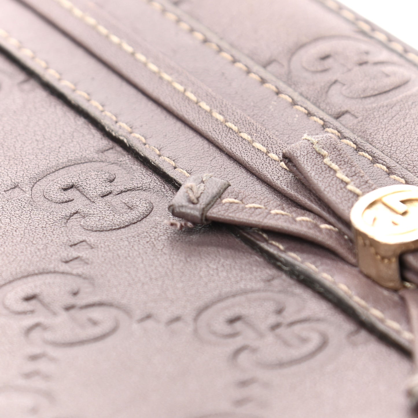 Guccissima Princy Zip Around Wallet Purple