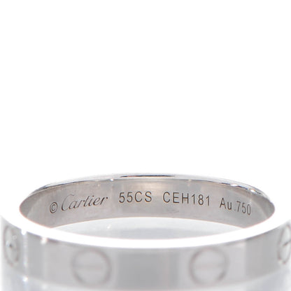 Cartier 18K White Gold 4mm LOVE Wedding Band Ring 55 7.25 4 of 5