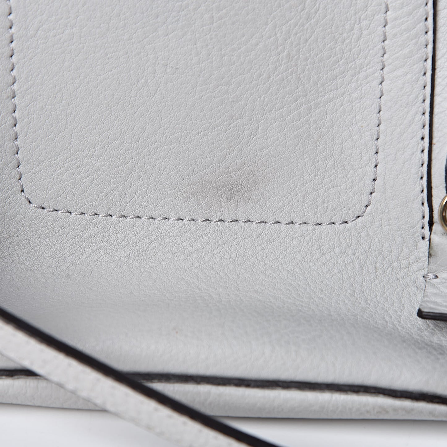 Suede Calfskin Mini Faye Backpack Airy Grey