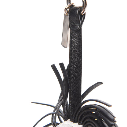 Fendi Fox Fur Shiny Nappa Bi-Color Super Karlito Pom Pom Bag Charm Moro Rosso Chiaro 3 of 4