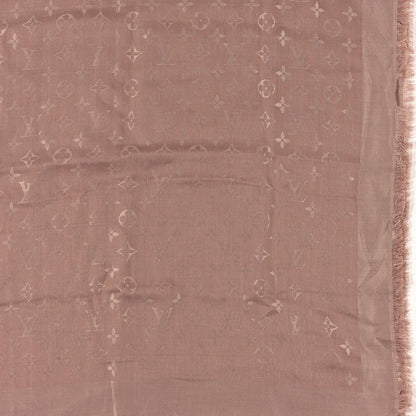 Louis Vuitton Silk Wool Monogram Classic Shawl Kraft 2 of 3
