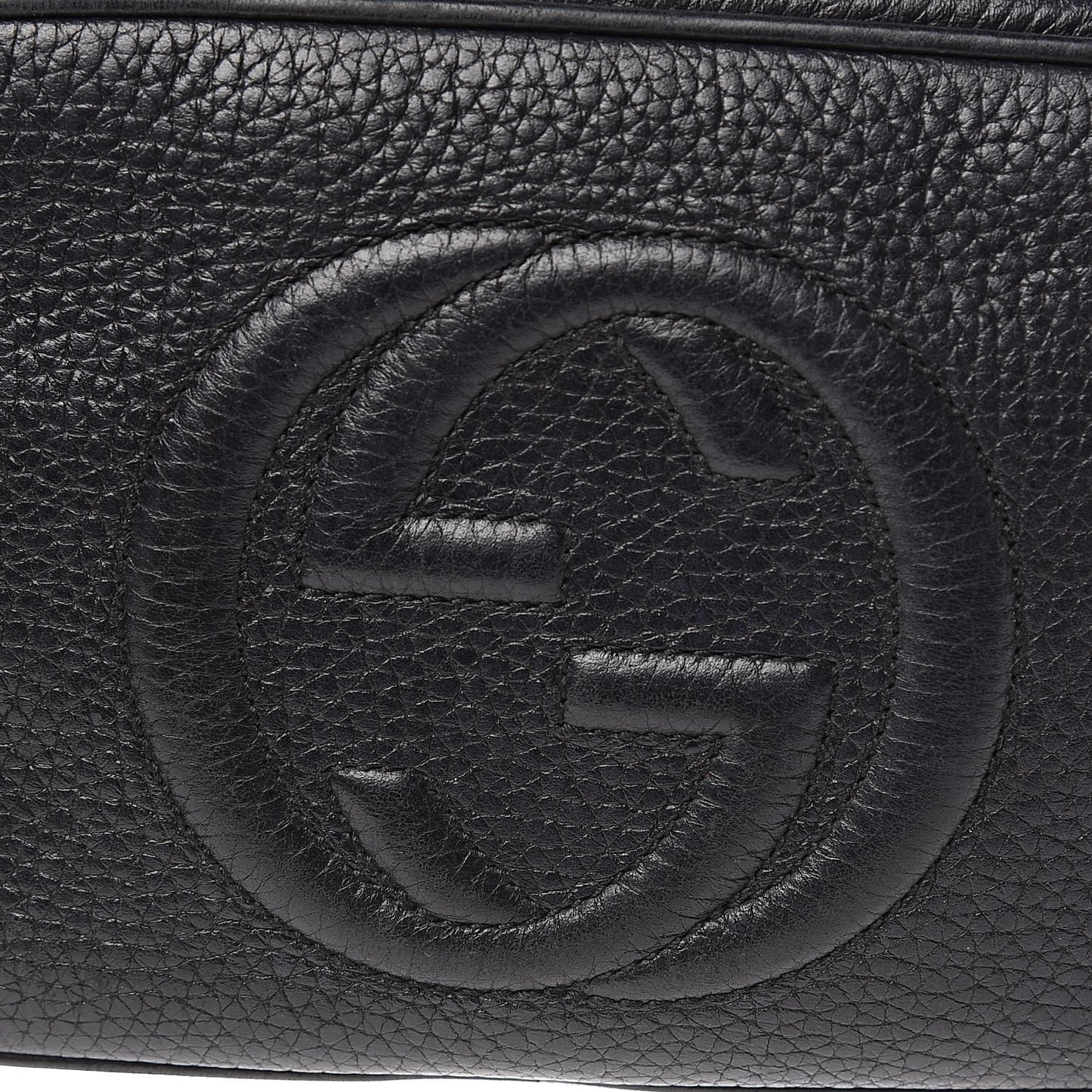 Pebbled Calfskin Mini Soho Disco Bag Black