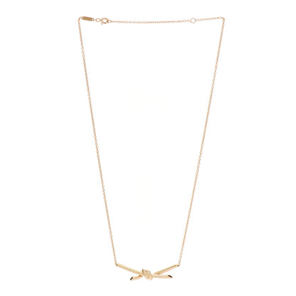 Tiffany 18K Yellow Gold Knot Necklace 3 of 7