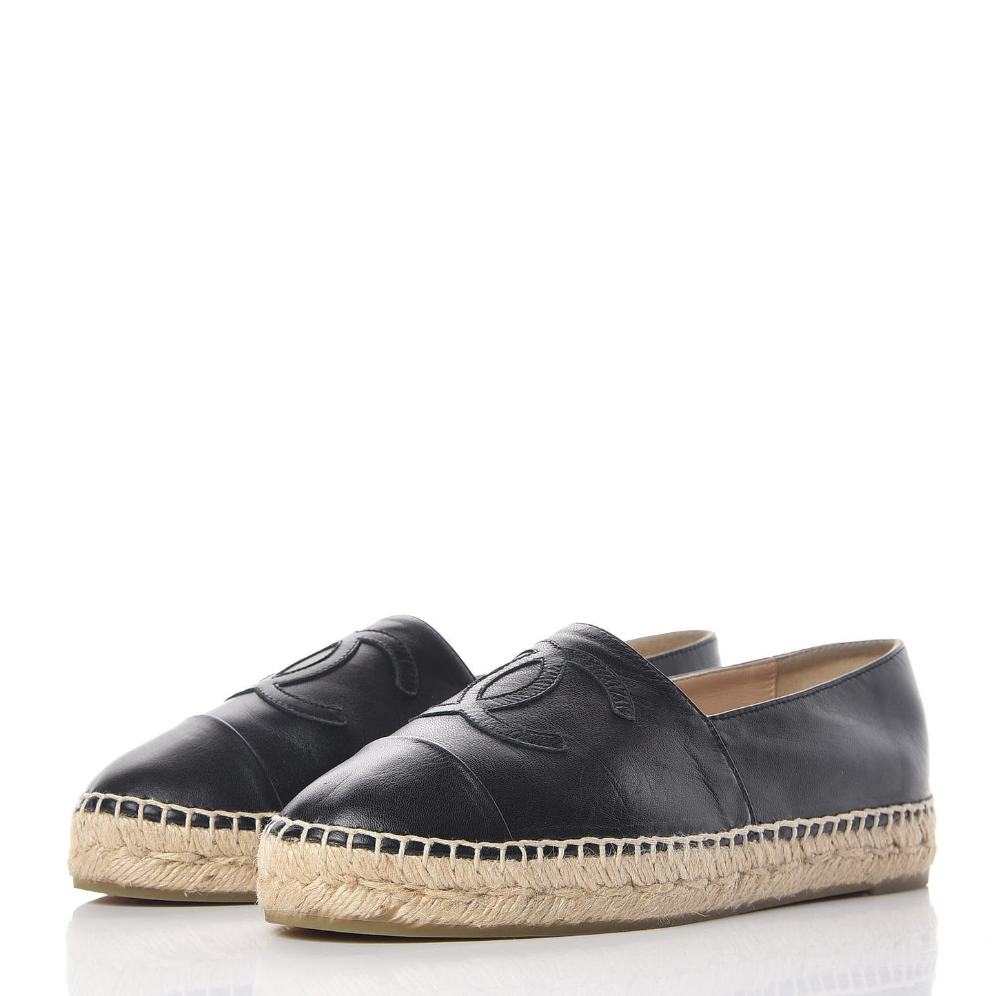 Lambskin CC Espadrilles 38 Black