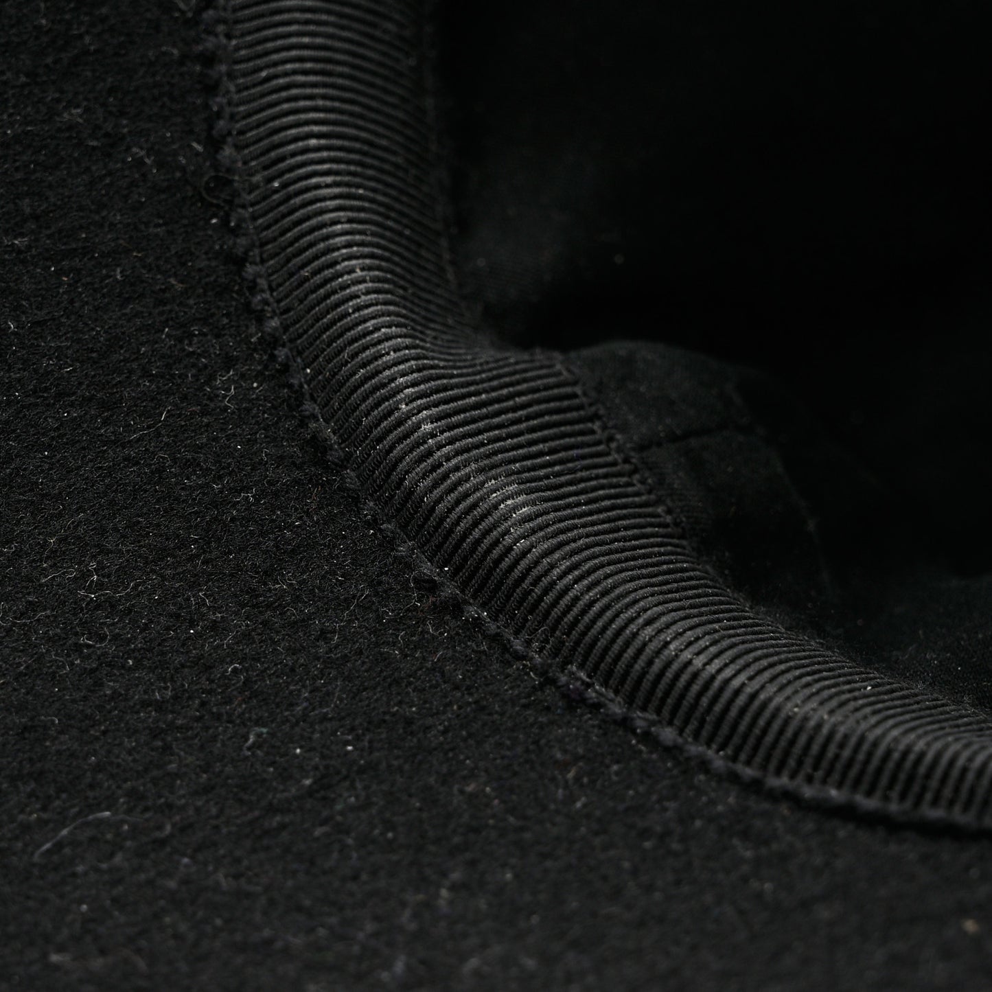 Tessuto Wool Baseball Cap S Black