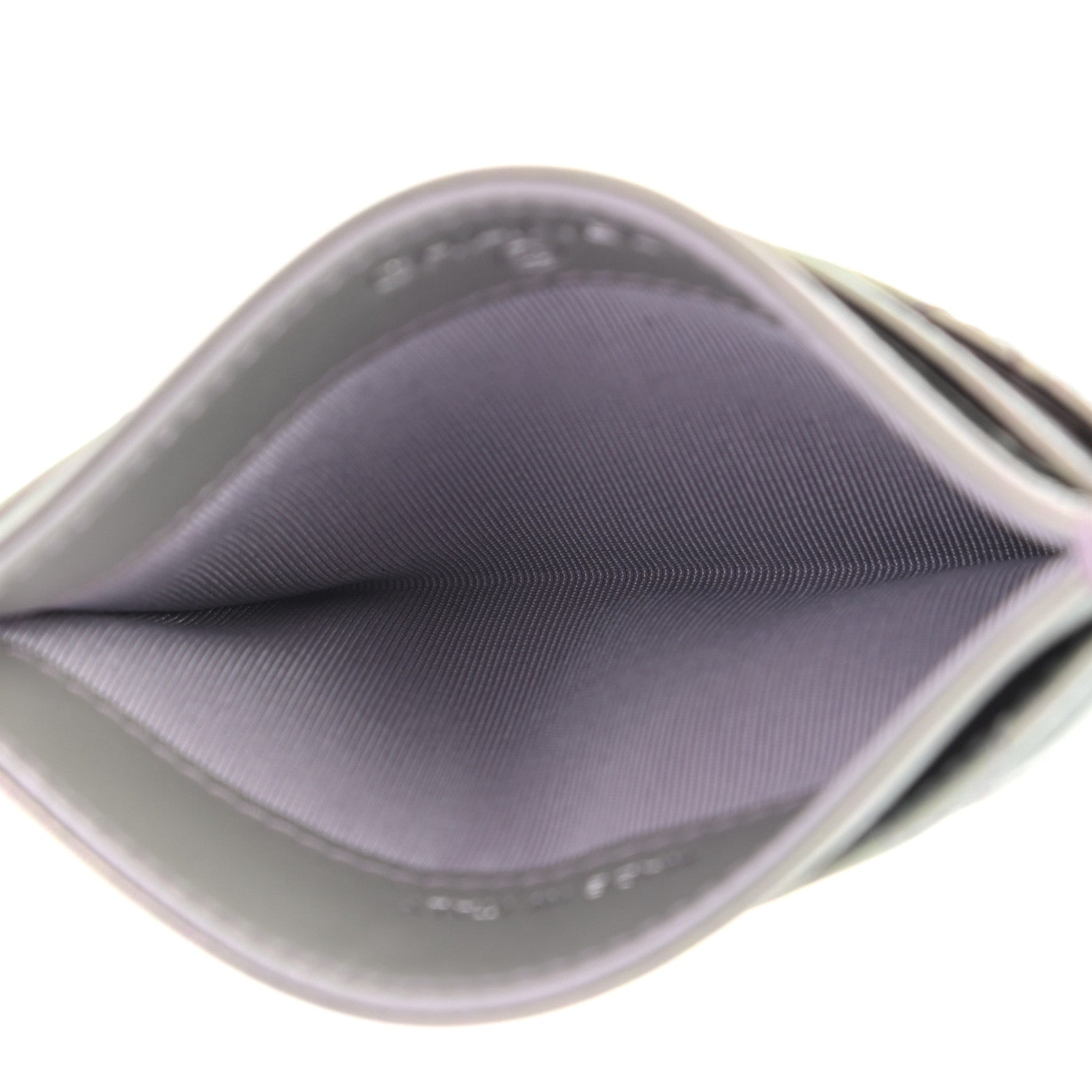 Chanel Iridescent Calfskin Quilted Card Holder Light Purple 5 of 8
