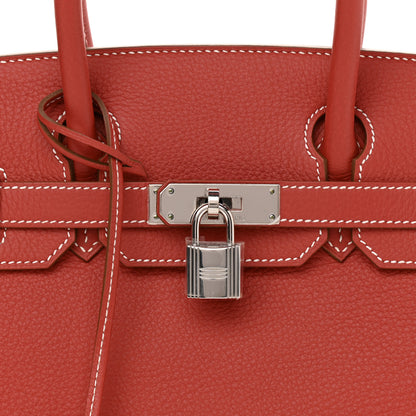 Hermes Togo Eclat Birkin 30 Sanguine White 8 of 10