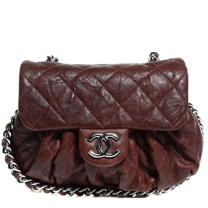 Chanel Washed Lambskin Mini Chain Around Messenger Brown 1 of 8
