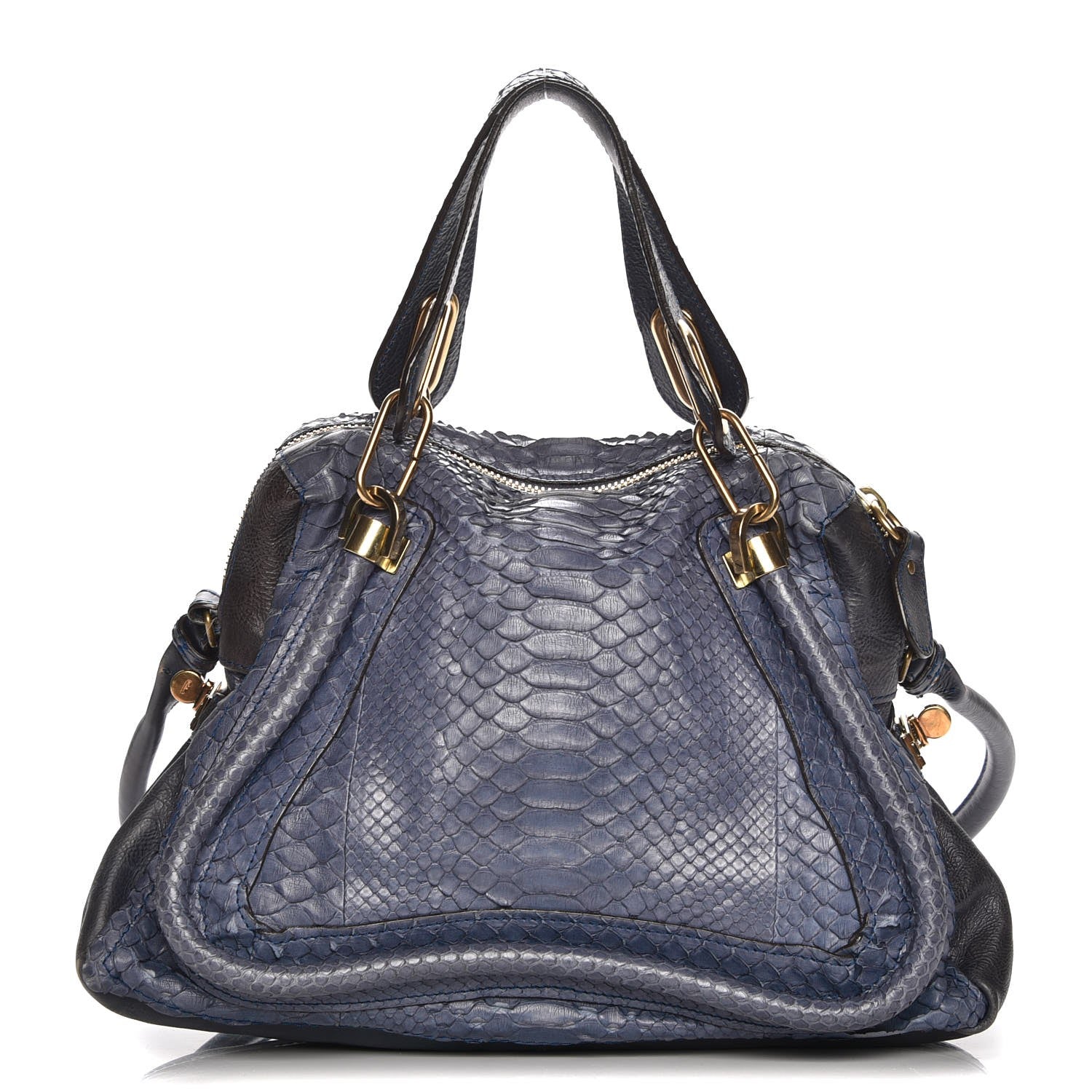 Chloe Python Calfskin Medium Paraty Blue Nuit 1 of 16