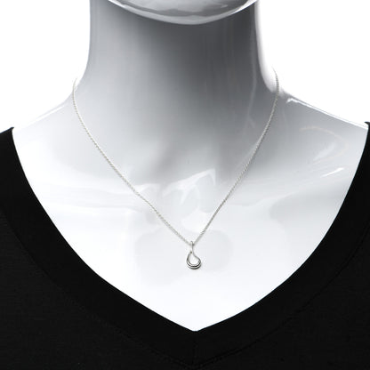 Tiffany Sterling Silver Elsa Peretti Open Tear Drop Pendant Necklace 2 of 4