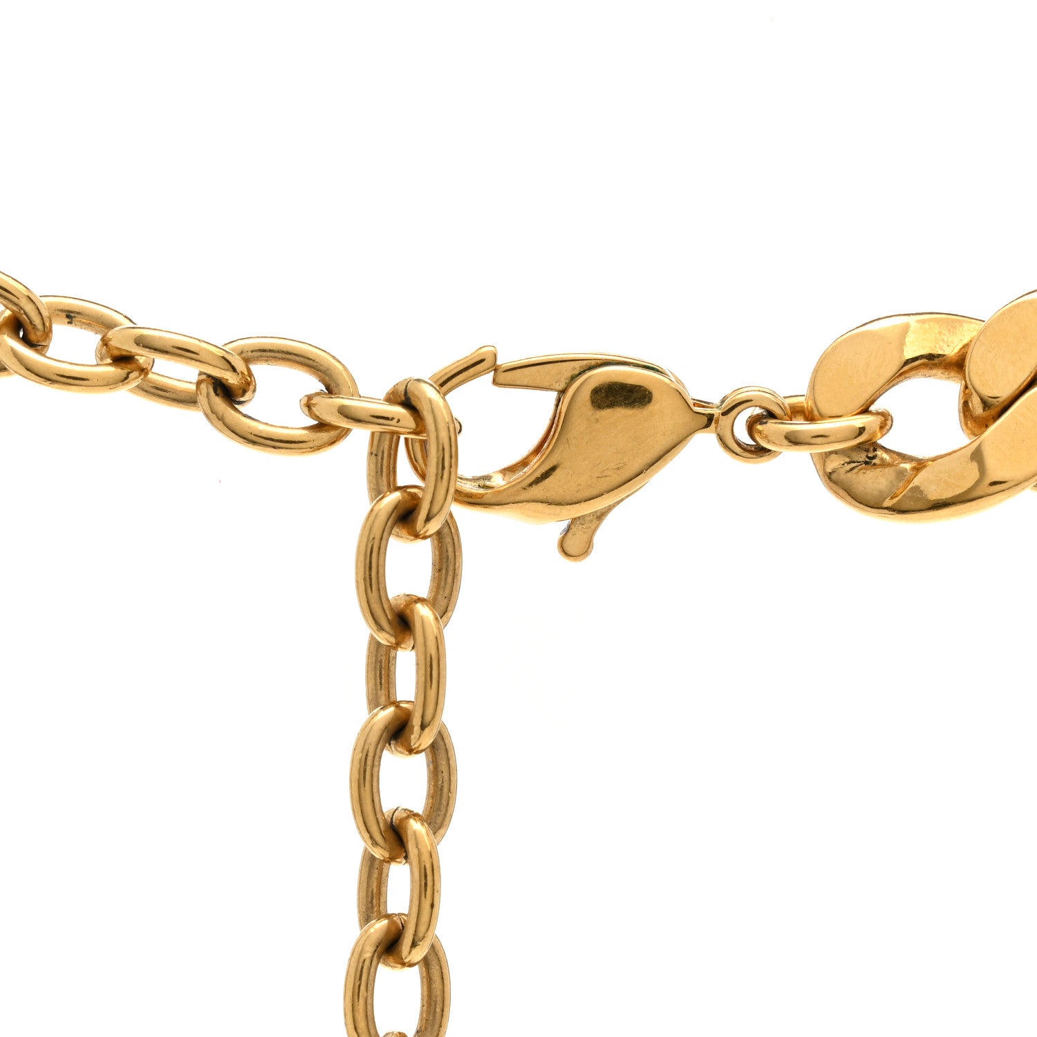 Christian Dior Metal CD Choker Necklace Gold 4 of 5