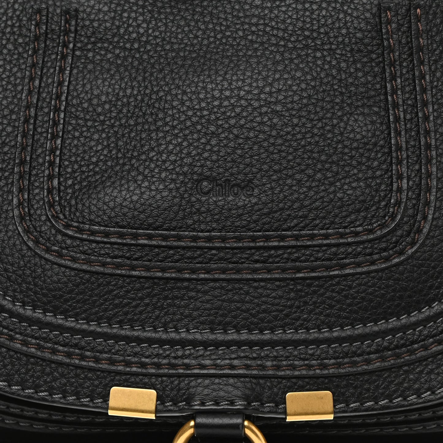 Calfskin Small Marcie Satchel Black