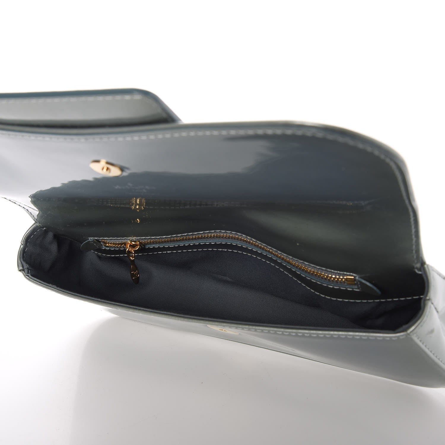 Louis Vuitton Patent Sobe Clutch Givre 5 of 7