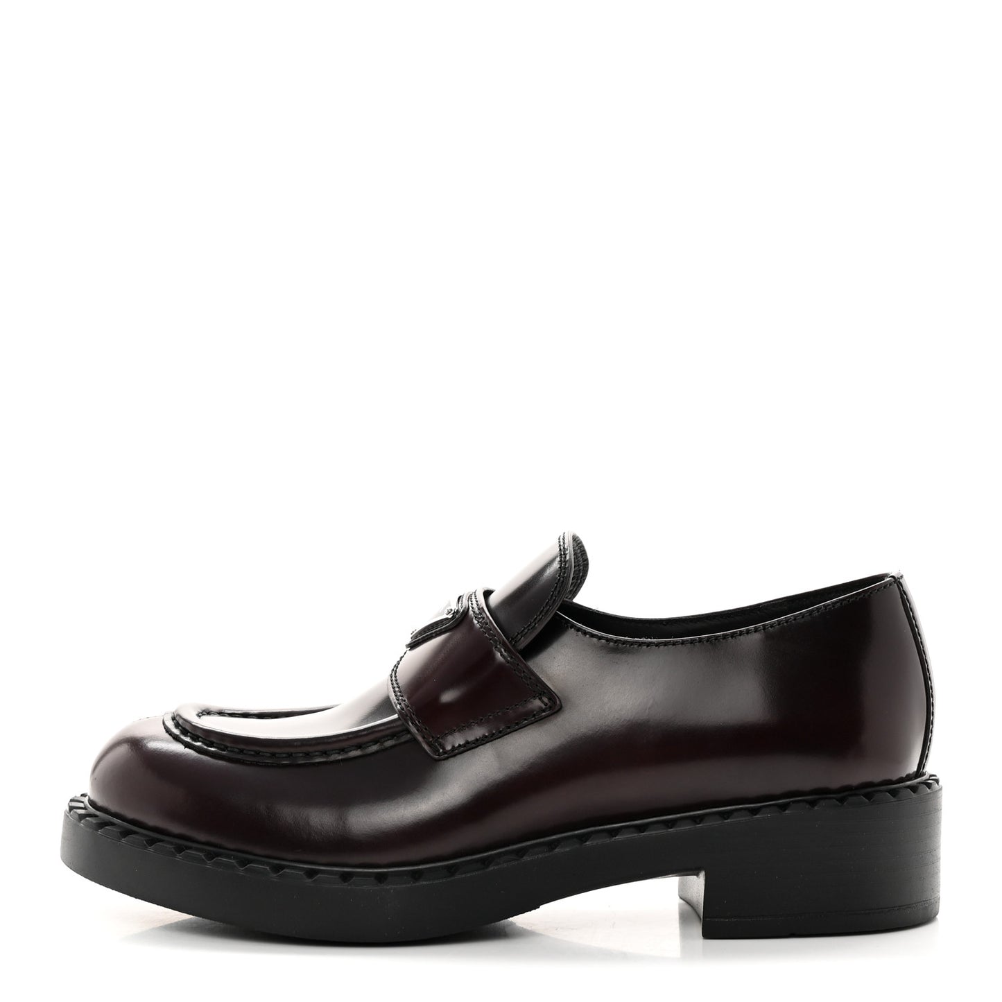 Spazzolato Metal Triangle Logo 50mm Loafers 38.5 Cordovan