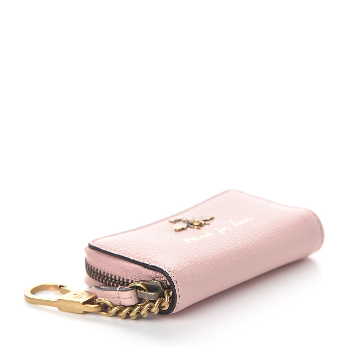 Cellarius Calfskin Blind for Love Animalier Zip Around Key Case Perfect Pink