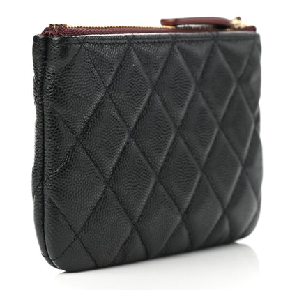 Chanel Caviar Quilted Small Cosmetic Case Black 4 of 8