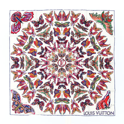Louis Vuitton Silk World Of Love Butterfly Scarf White 1 of 8