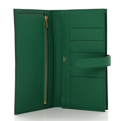 Hermes Epsom Bearn Gusset Wallet Vert Bengale 5 of 7
