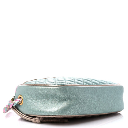 Gucci Laminated Nappa Trapuntata Mini Zumi Dome Shoulder Bag Rosa Lago Rame 4 of 9
