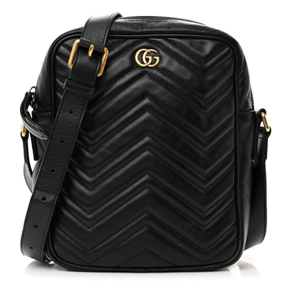 Gucci Calfskin Matelasse GG Marmont Travel Bag Black 1 of 12