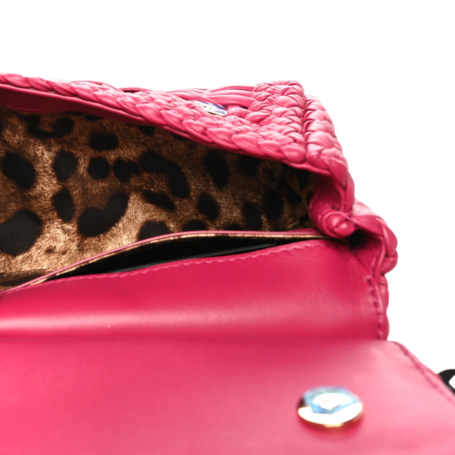 Calfskin Woven Mini Sicily Satchel Ibiscus
