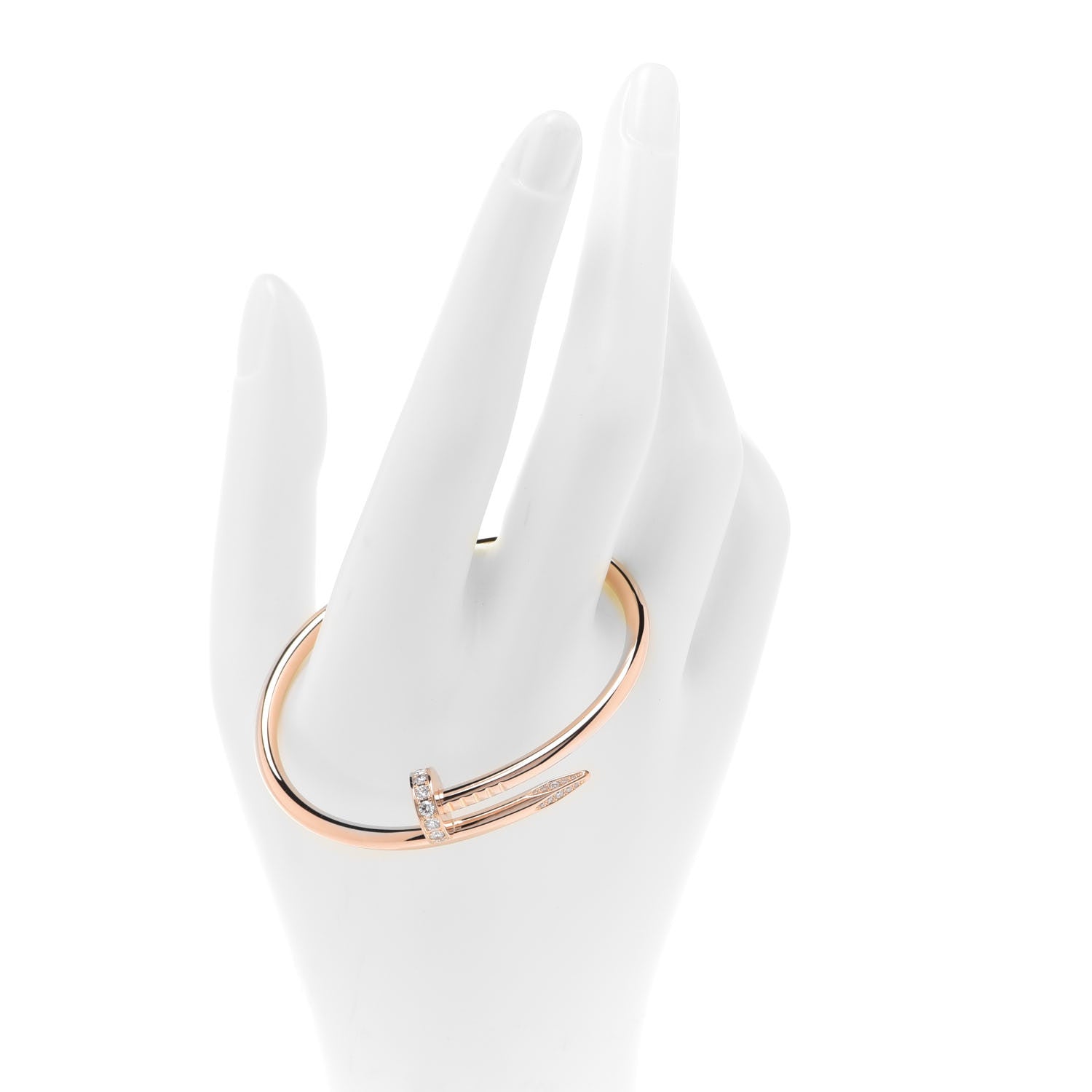 Cartier 18K Pink Gold Diamond Juste Un Clou Bracelet 16 2 of 5