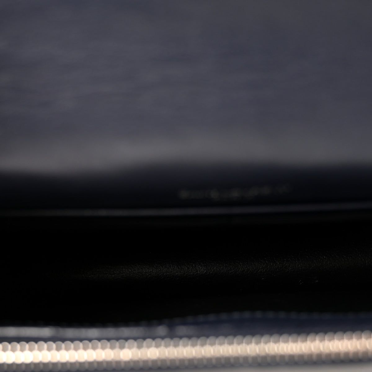 Saint Laurent Calfskin Crocodile Embossed Kate Monogram Tassel Chain Wallet Deep Marine 4 of 8
