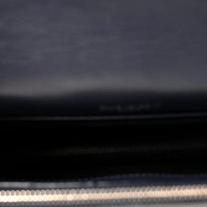 Saint Laurent Calfskin Crocodile Embossed Kate Monogram Tassel Chain Wallet Deep Marine 4 of 8