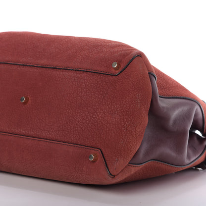 Burberry Grainy Nubuck Medium Banner Tote Deep Claret 8 of 11