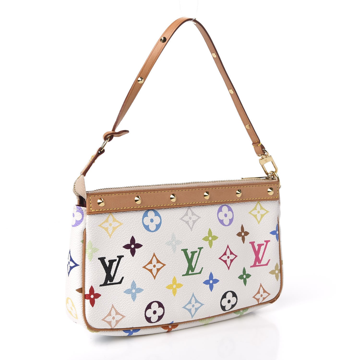 Louis Vuitton Monogram Multicolor Pochette Accessories White 3 of 11