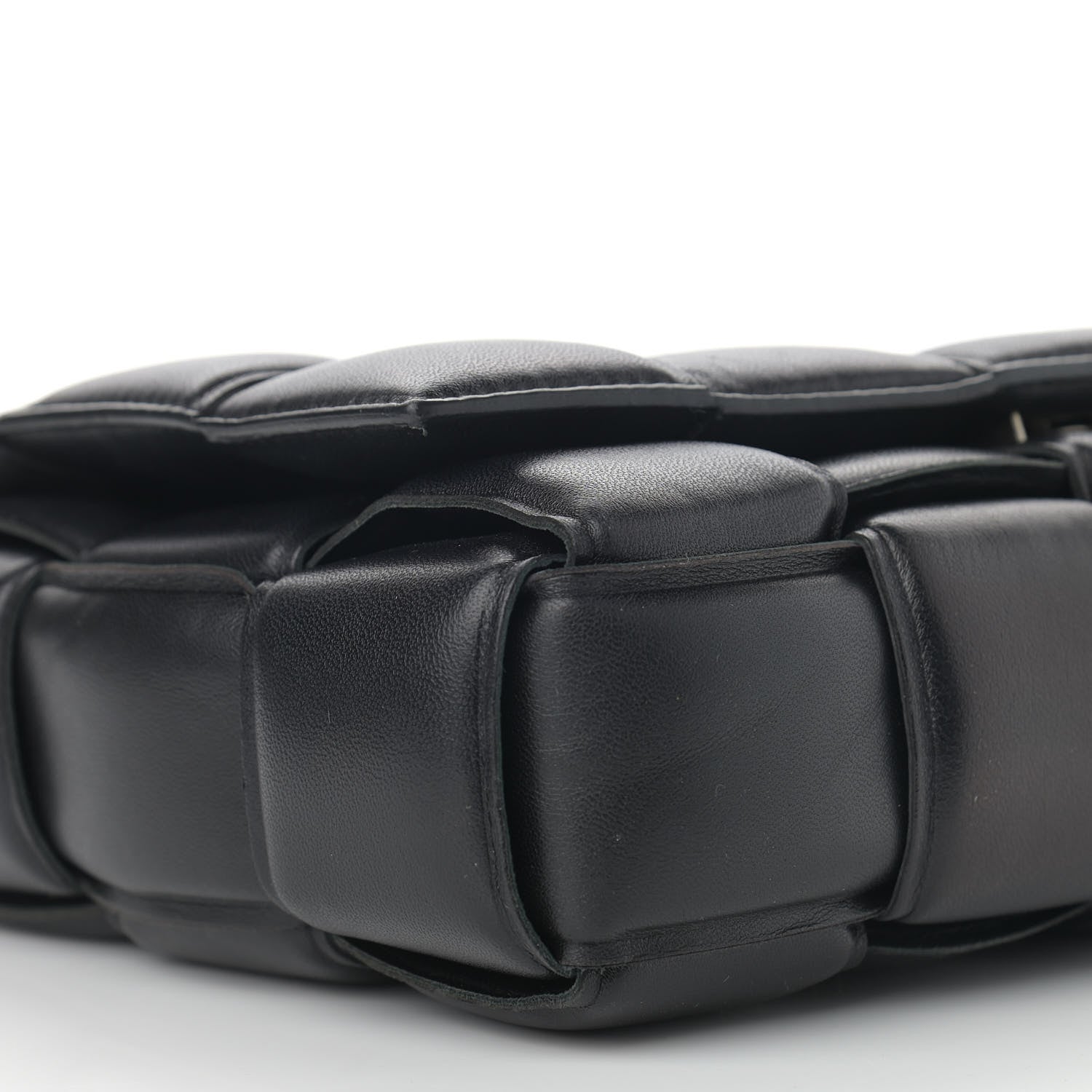 Bottega Veneta Lambskin Maxi Intreccio Padded Chain Cassette Crossbody Bag Black 8 of 16