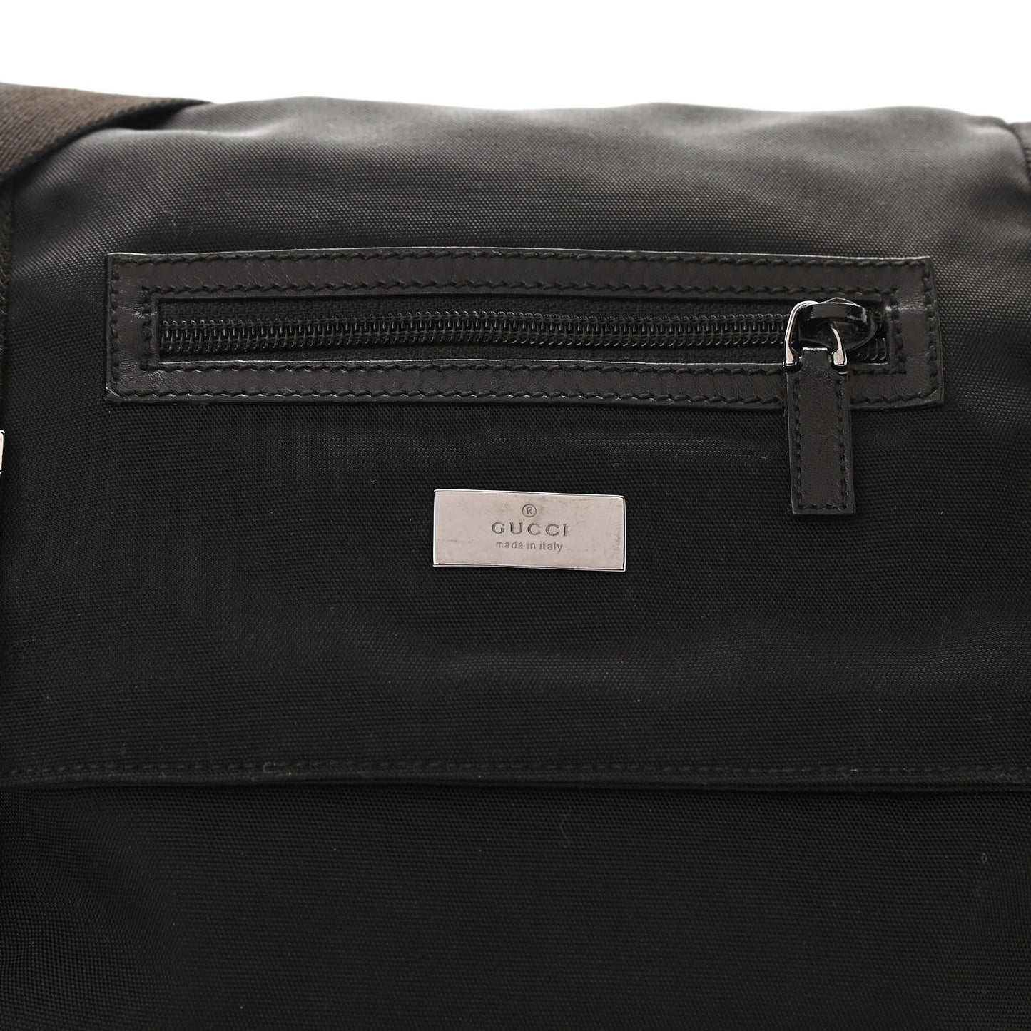 Canvas Double Buckle Flap Messenger Bag Black