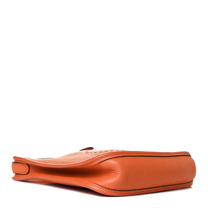 Hermes Taurillon Clemence Evelyne TPM Orange 3 of 11